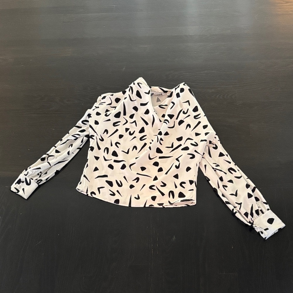 & Other Stories Monochrome Abstract Blouse